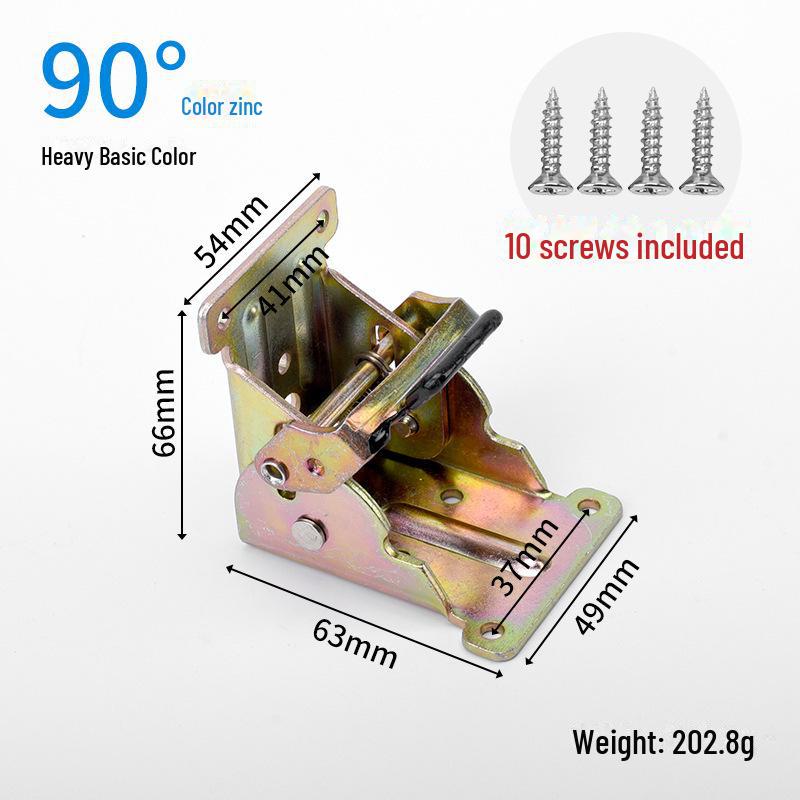 

Самоблокирующийся шарнир для складного стола и стула 90°, фурнитура серебристого цвета