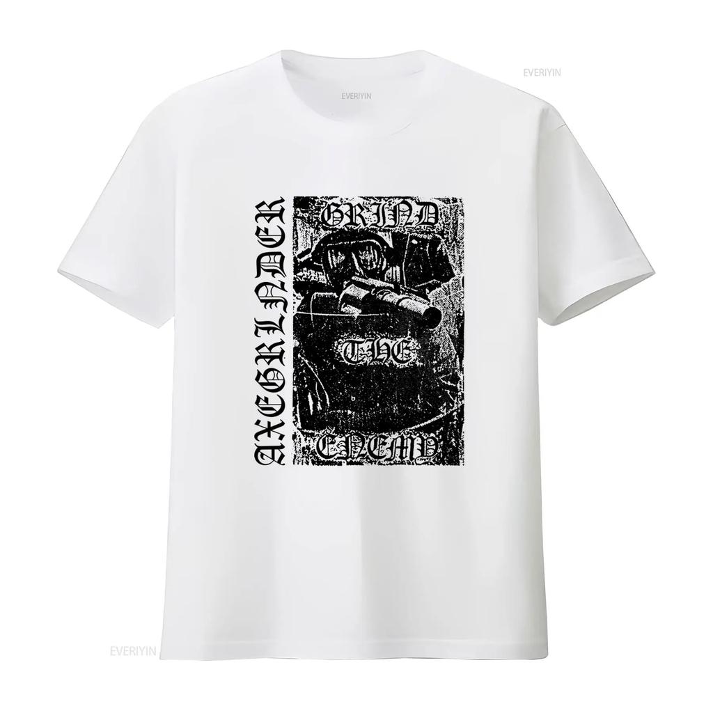 Axegrinder SAND T shirt Crust Punk Amebix Deviated Instinct Print vintage Washed Stretched Slightly Unisex Stylish