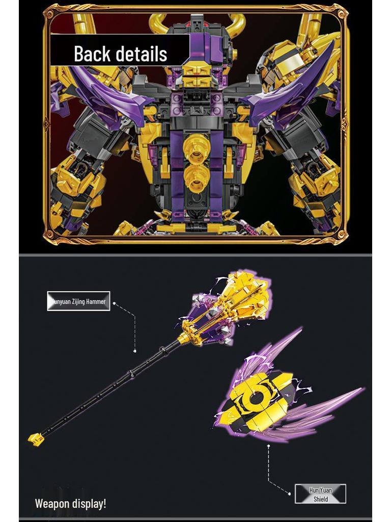 Yueyi 62031-73 Sun Wukong Fighting Mecha: 2-in-1 Qilin Building Blocks - Boys’ Toy with Free Shipping