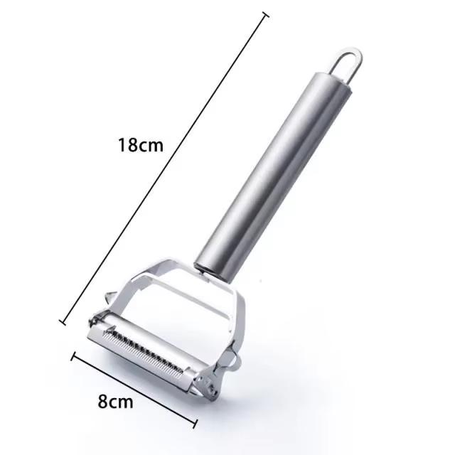 Stainless Steel Multifunction Peeler, Fruit & Vegetable Grater, Julienne Slicer for Potato, Carrot, Cucumber, Kitchen Tool