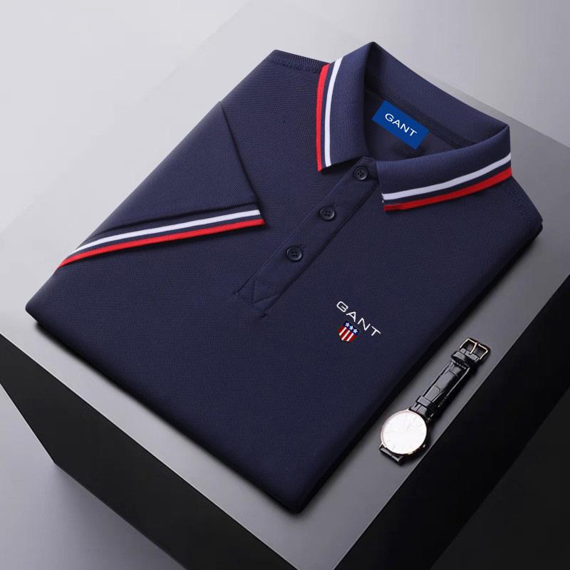 

Gant Summer 2025 New Ice Ion Fiber Embroidered Polo Shirt with Polo Collar for Moisture Wicking and Sweatwicking XL