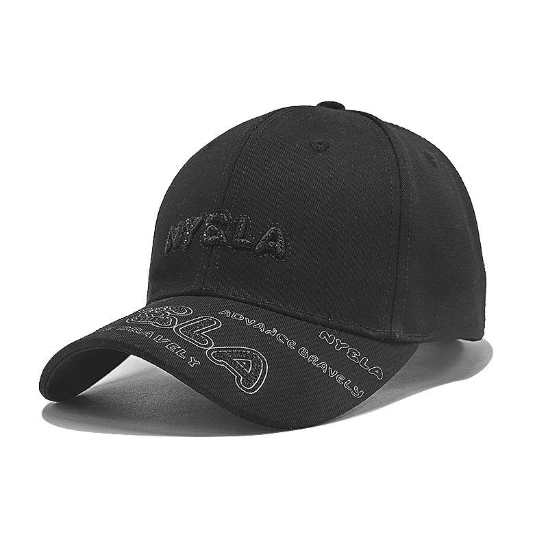 

High quality NY & LA three-dimensional embroidery baseball cap men s outdoor sports sunscreen breathable sunshade versatile cap women M（56-58cm） чорний