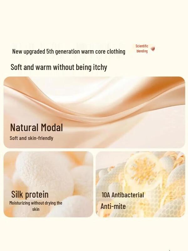 FUNIBAOLUO Women's Modal Mid-collar Thermal Base Layer Top