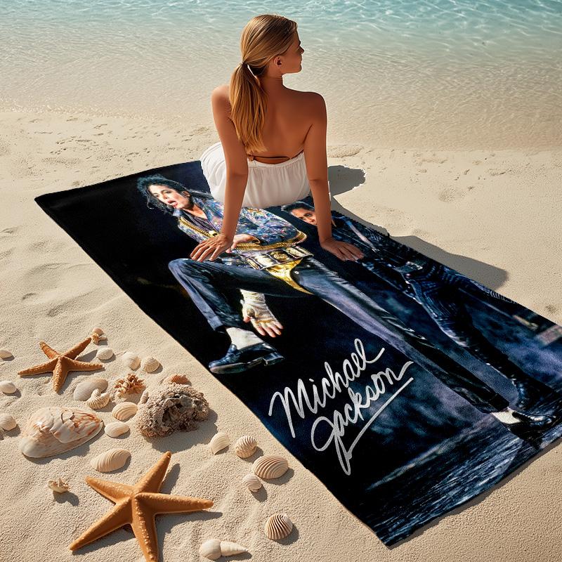 Michael Jackson Performance Stilvolles Digitaldruck Strandtuch Schnelltrocknend Saugfähige Decke für Strand Pool Fitnessstudio Reisen
