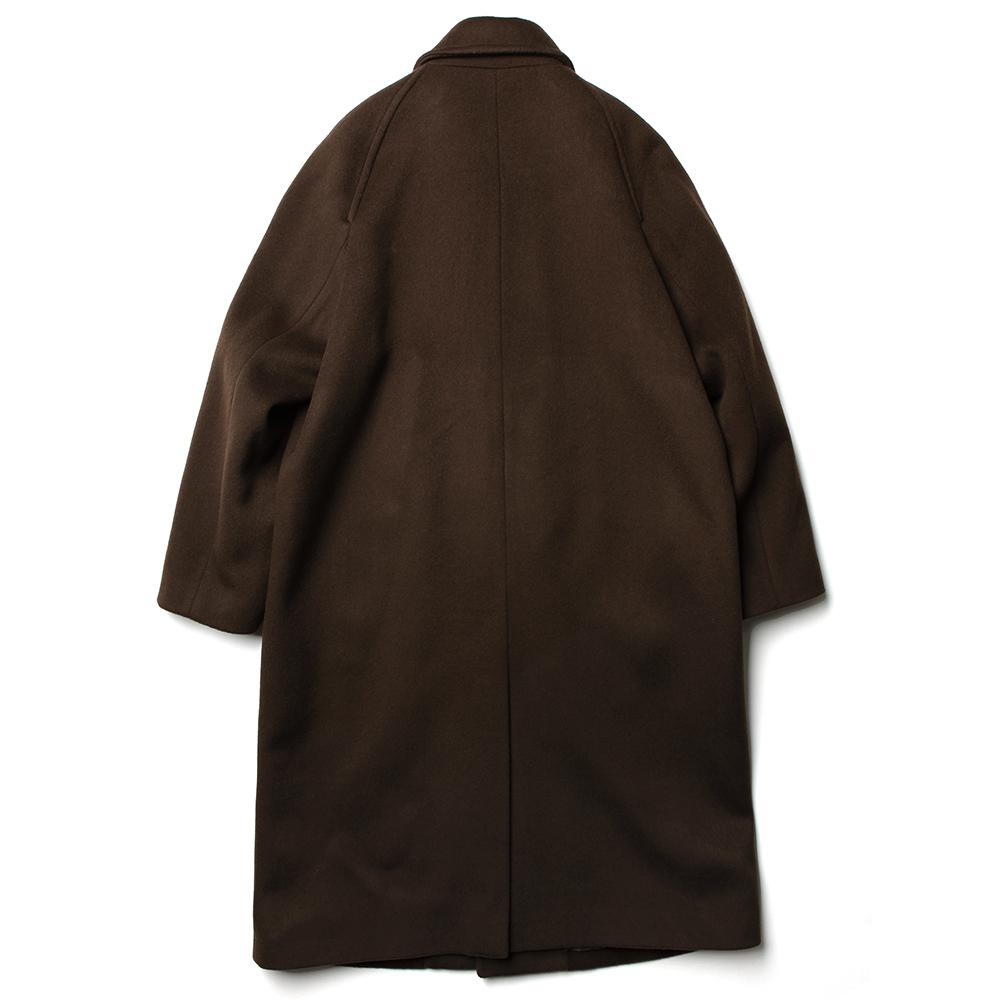 Lelales Balmacaan Wool Single Long Coat - 2 Colors