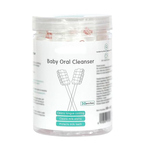 Laeosith Baby Oral Cleaning Cotton Swabs with Baby Tan Coating for Cleaning Oral Fluids in Young Children