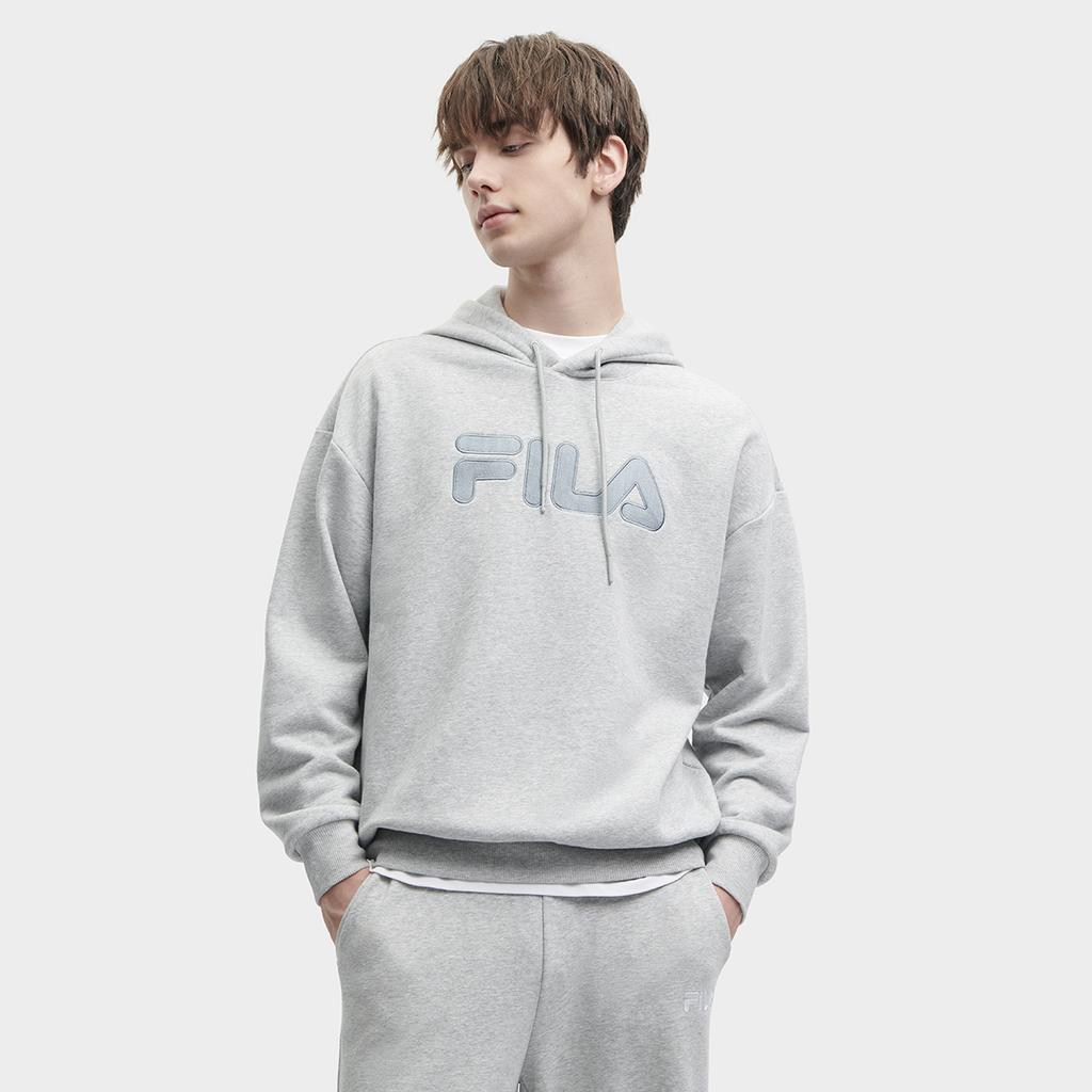 New FILA Sweatshirt Unisex M377 Cloud Gray Heather Gray F51U348297F-MG