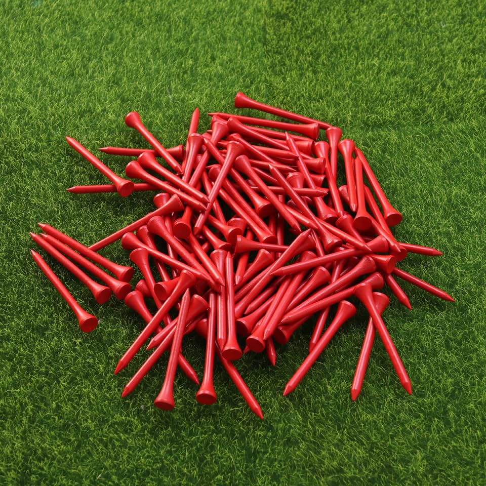 WHAMVOX Golf Tees Set of 100 Wooden 2.76" Consistent Tee