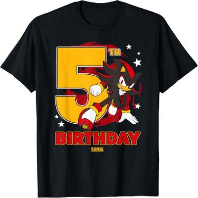 Sonic The Hedgehog 5th Birthday Epic Shadow Big Chest Logo T-Shirt