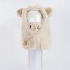 Cute bear hat mask integrated women's autumn and winter cycling to keep warm new rabbit hair windproof hat children's scarf