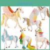 Large Colorful Unicorn Rainbow Horse Figurine Pvc Mythical Creature Collectible Model