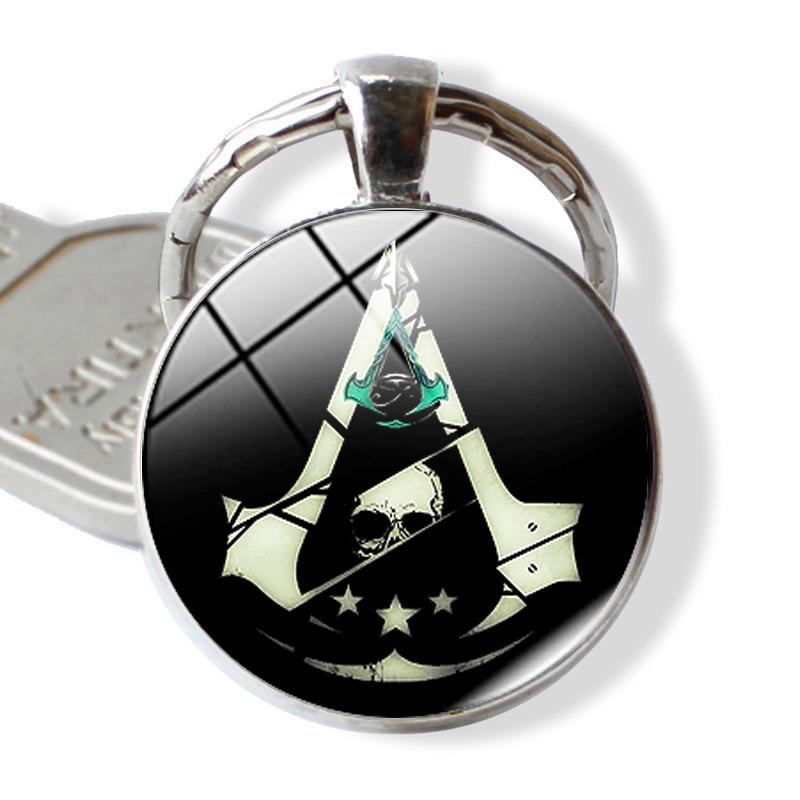 Assassin's Creed Metal Embossed Ring Keychain Pendant