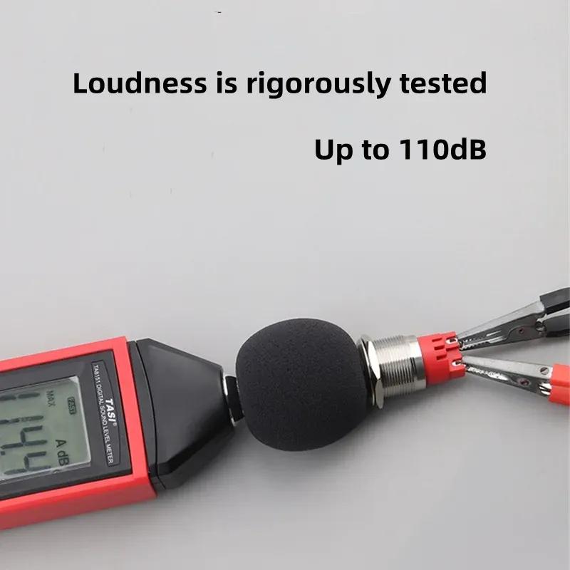 19mm 22mm LED Loud Intermittent Flashing Warning Light Buzzer 12V 24V 220V Mini Red Lamp Alarm Stainless Steel Metal