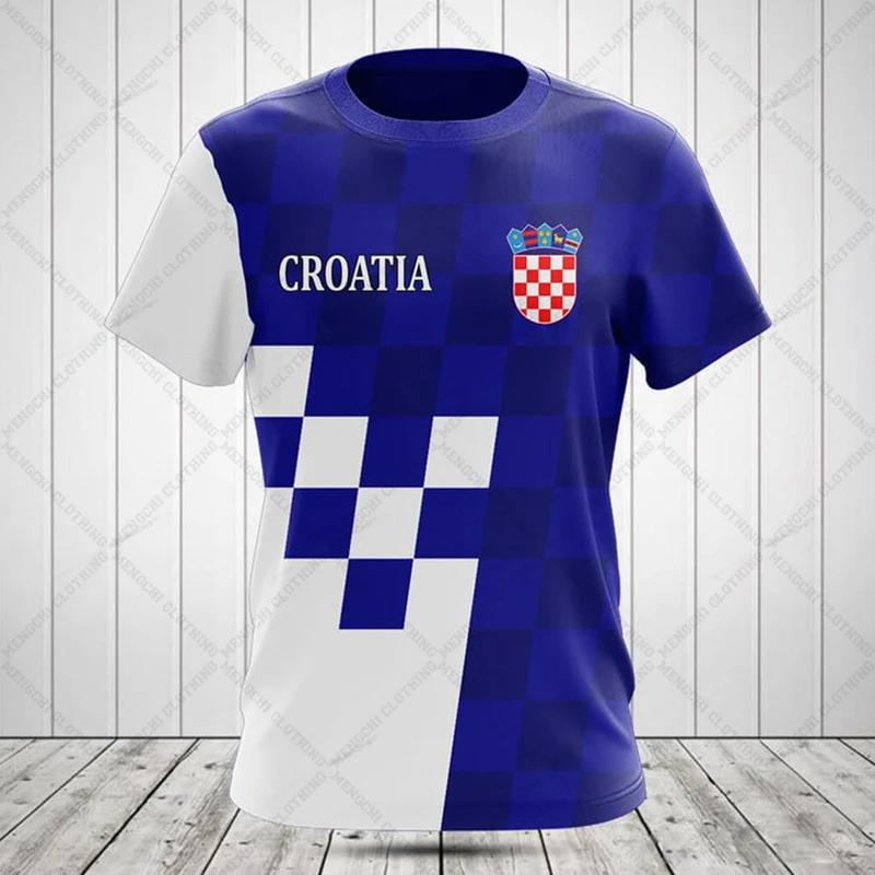 T-shirt personalizzate con grafica teschio emblema della Croazia T-shirt casual estive per uomo donna e bambino T-shirt oversize streetwear a maniche corte