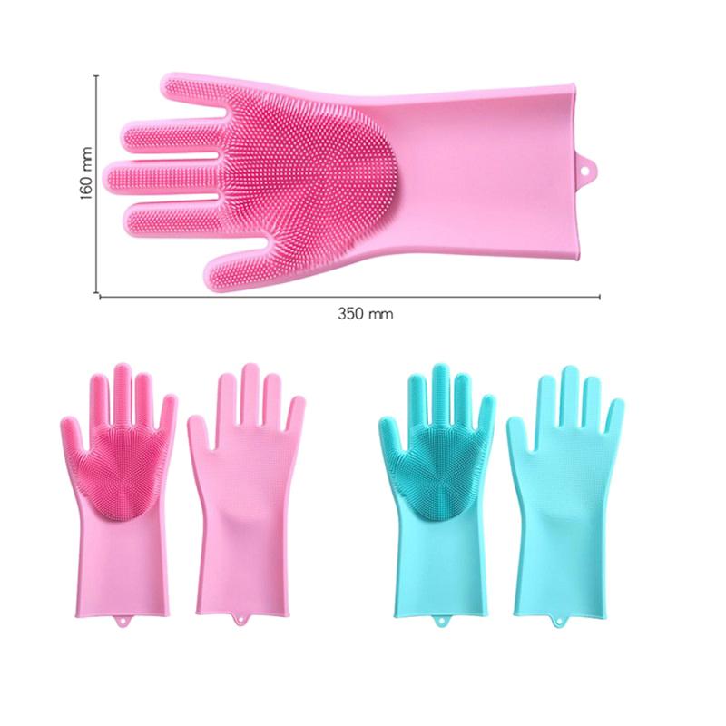 1Pair Pet Bathing Gloves Dog Cat Bathing Artifact Anti-scratch Anti-bite Soft Silicone Glove Hand Skin Protection Pet Supplies