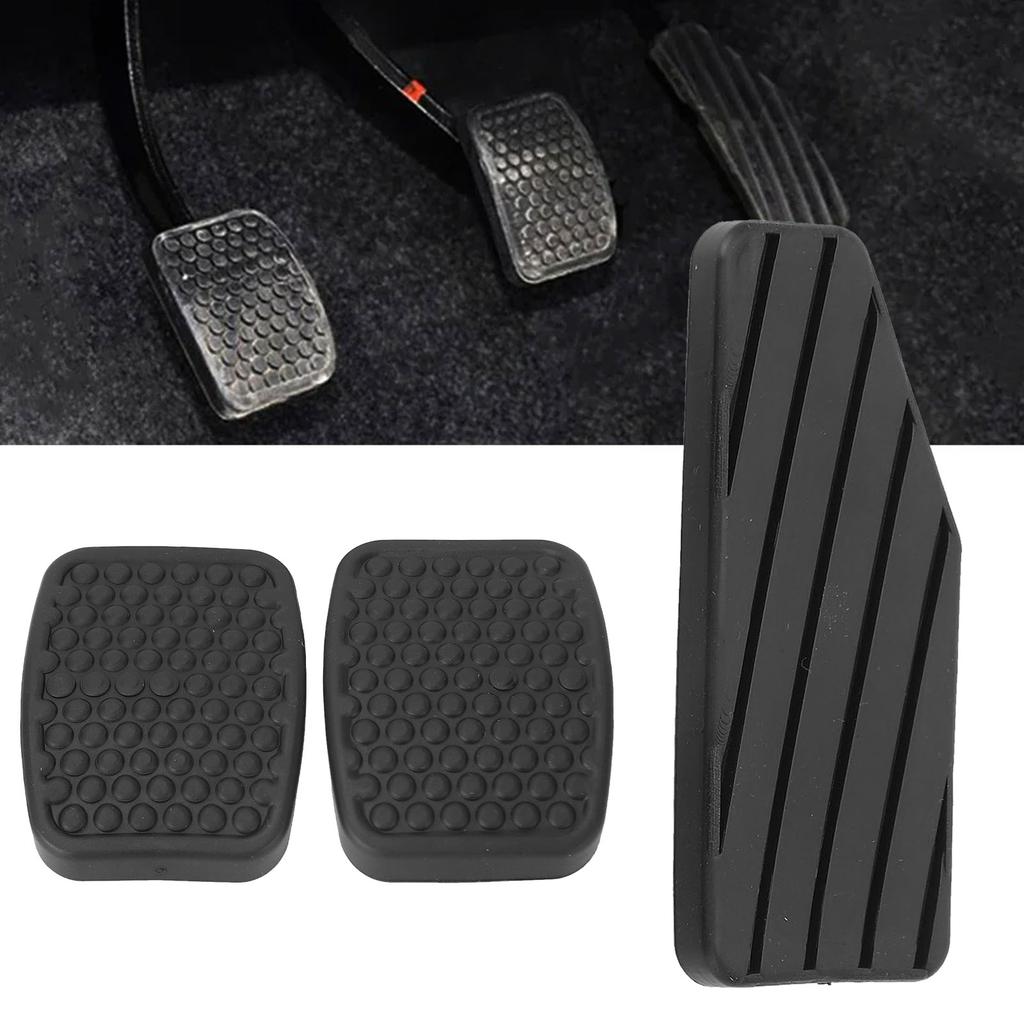 3Pcs Car Brake Clutch Accelerator Pedal Rubber Pad Cover Kit For SUZUKI Swift Samurai Sidekick Vitara Tracker Daewoo Matiz Tico
