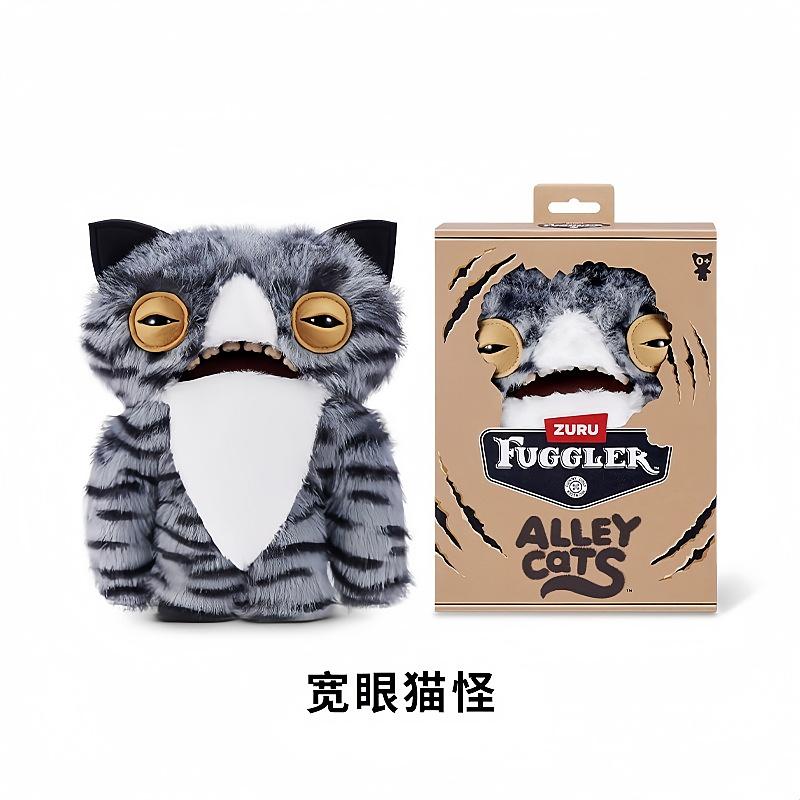 Fuggler Offiziell Authentisch Alley Night Cat Serie Stofftier Plüschpuppe Hässlich Süß Schelmisch Trendiges Monster Spielzeug Für Kinder Heimdekoration