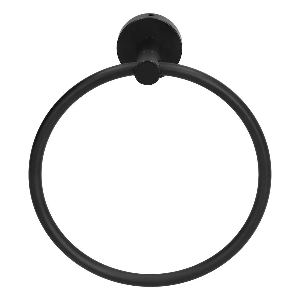 Towel Ring 304 Stainless Steel Wall Mount Matte Black Towel Holder Rack for Bathroom