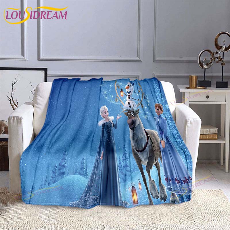 Gefrorene Mode-Decke Anime Flanell Bett-Überwurf Weiche 3D-bedruckte Cartoon-Decke Sofa Reise Camping Kinderdecke