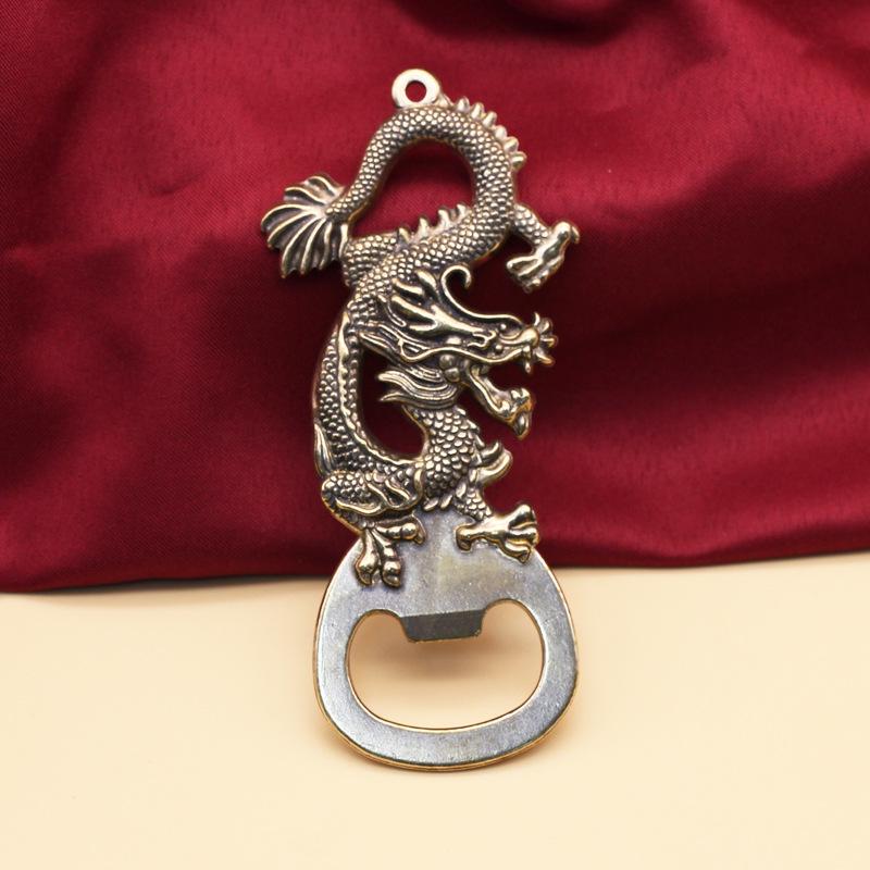 Summer Sale Brass Dragon Bottle Opener Keychain - Multifunctional & Portable Metal Craft