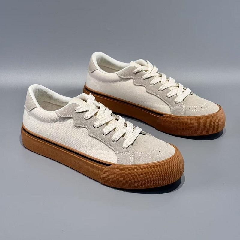 Fashion Men's Shoes Summer Student Versatile Comfortable Anti Slip Casual Shoes Breathable Youth Wear-resistant Solid Color Sneakers