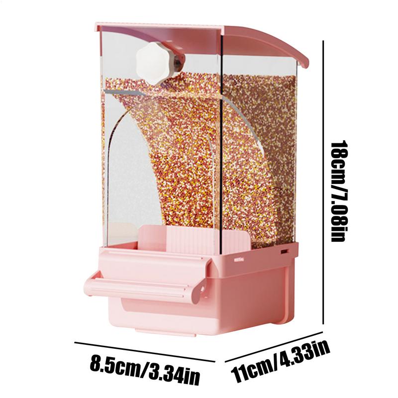 Automatic Bird Feeder For Cage Bird Food Dispenser Cage Accessories Pet Supplies For Cockatiel Parrot Cockatoo Canary Parakeet