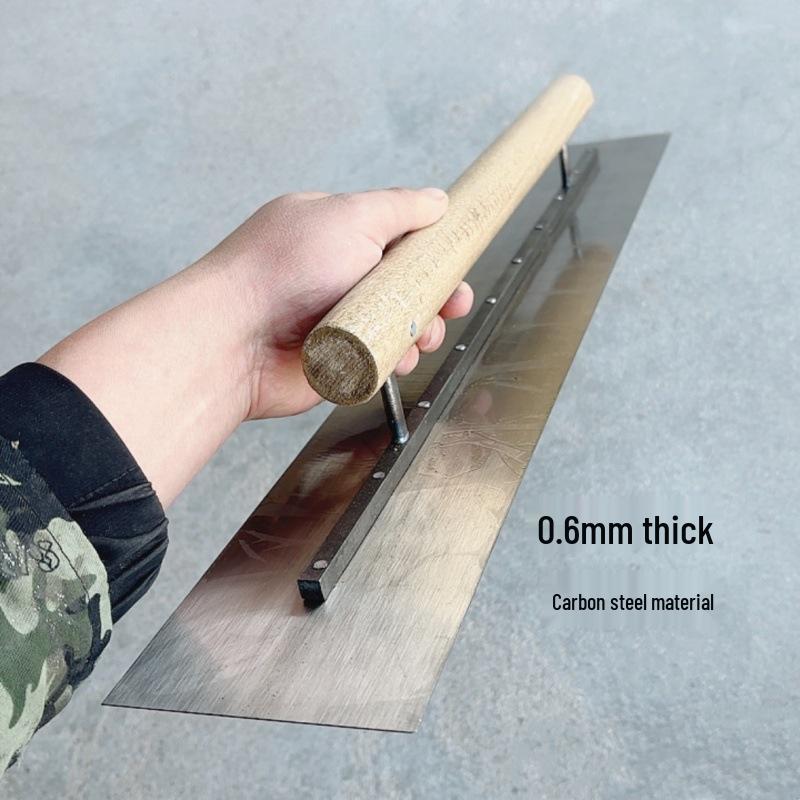 60cm Thickened Carbon Steel Plastering Trowel - Iron Plate Smoothing and Scraping Tool