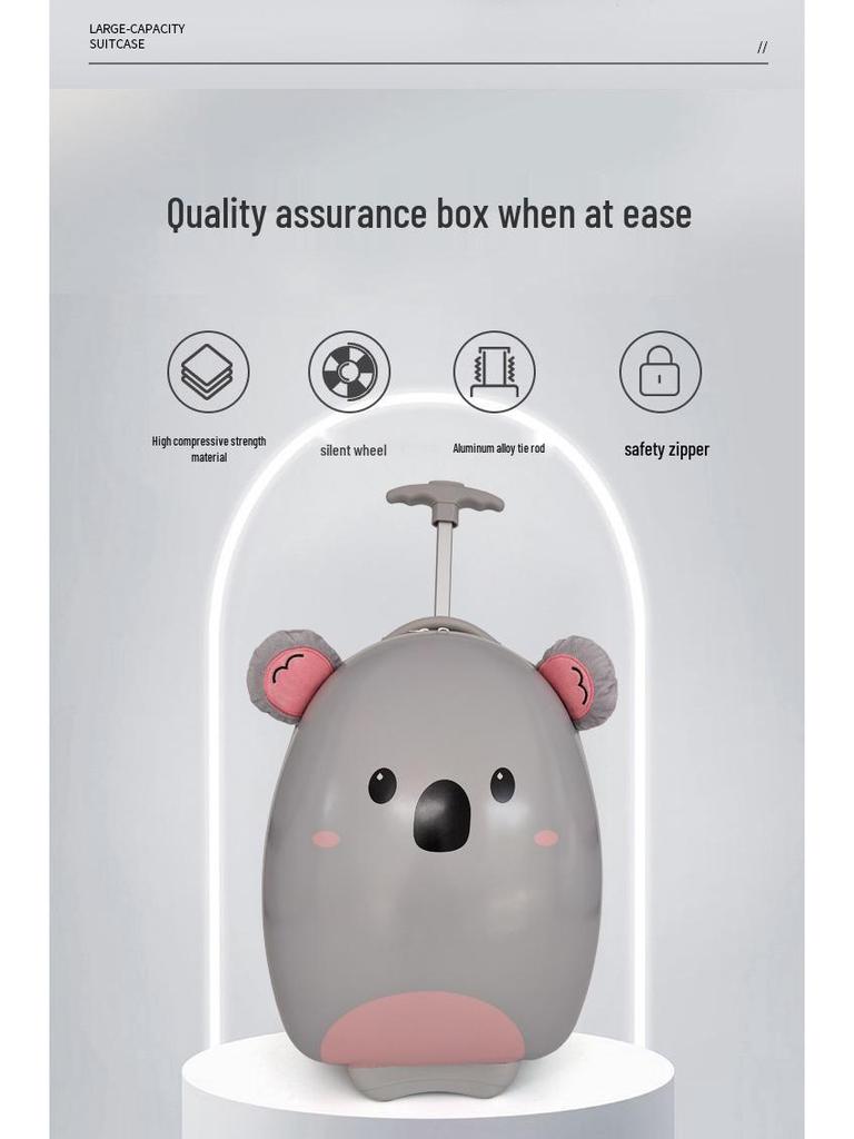 Children's 16" Eggshell Cartoon Trolley Suitcase