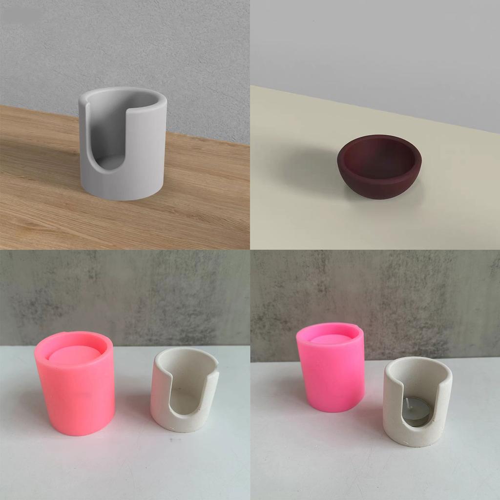 Aromatherapy Candle Heating Bracket Silicone Molds Candlesticks Resin Molds Cup Heating Support Molds Concrete Moulds