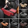 PU Leather Center Console Armrest Cushion with Cup Holder Tissue Box Height Increasing Car Armrest Pillow Multifunctional