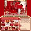 Chinese Wedding Engagement Backdrop Set with Heightened KT Board and Decor