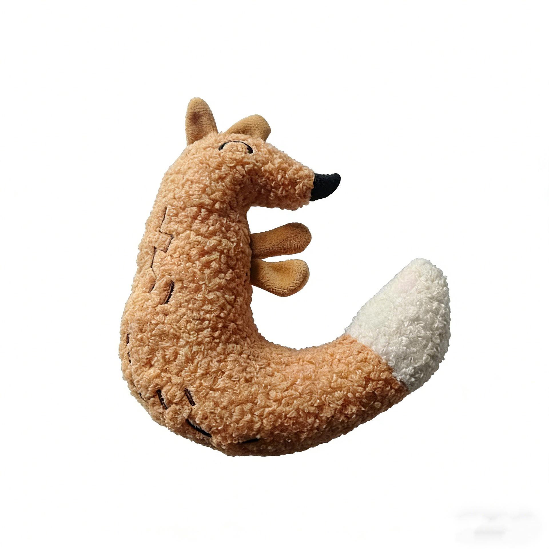 Cat Plush Toy & Teaser Stick – Soothing Self-Entertainment with Crinkly Sound for Pets