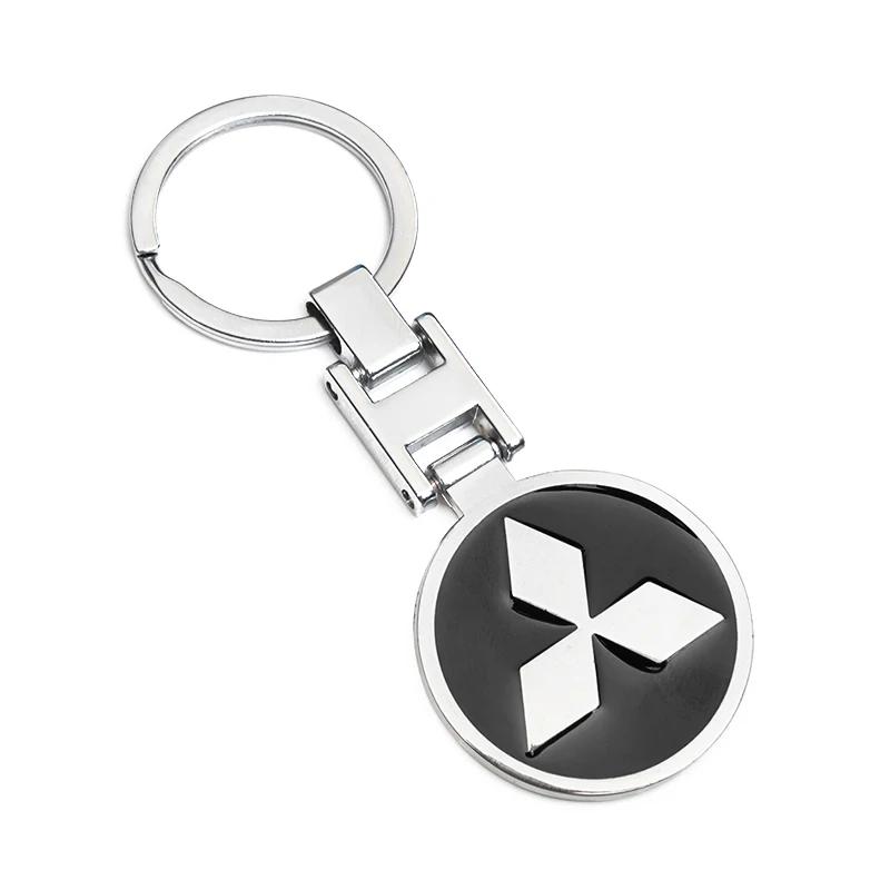 

1PCS Car Keychain Gift for Mitsubishi Compatible with All Models Pajero Outlander Lancer 3D Metal Keyring Holder Accessories чёрный