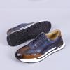 Fashion New Fashion Men's Leather Casual Shoes Burst Pure Cow Leather Wedding Shoes Zapatos Sapat A13