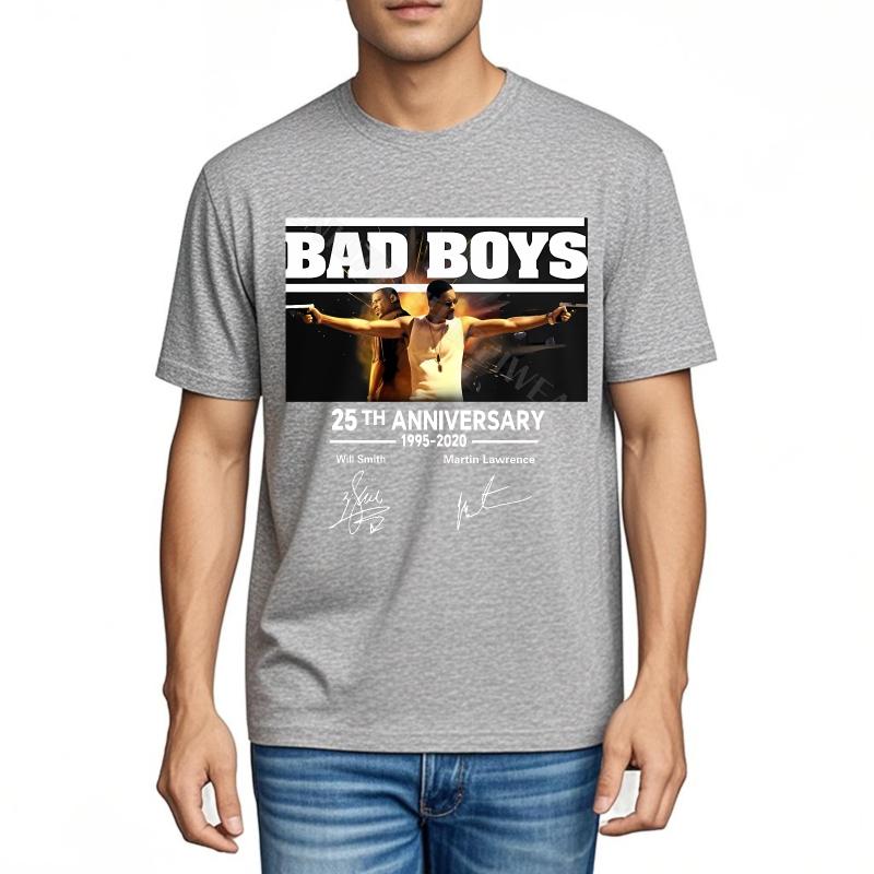 Unisex T Shirts Black Cheap Tshirt Bad Boys Movie Poster Print Short Sleeve Unisex Tshirt Trendy Cheap Tshirt Graphic