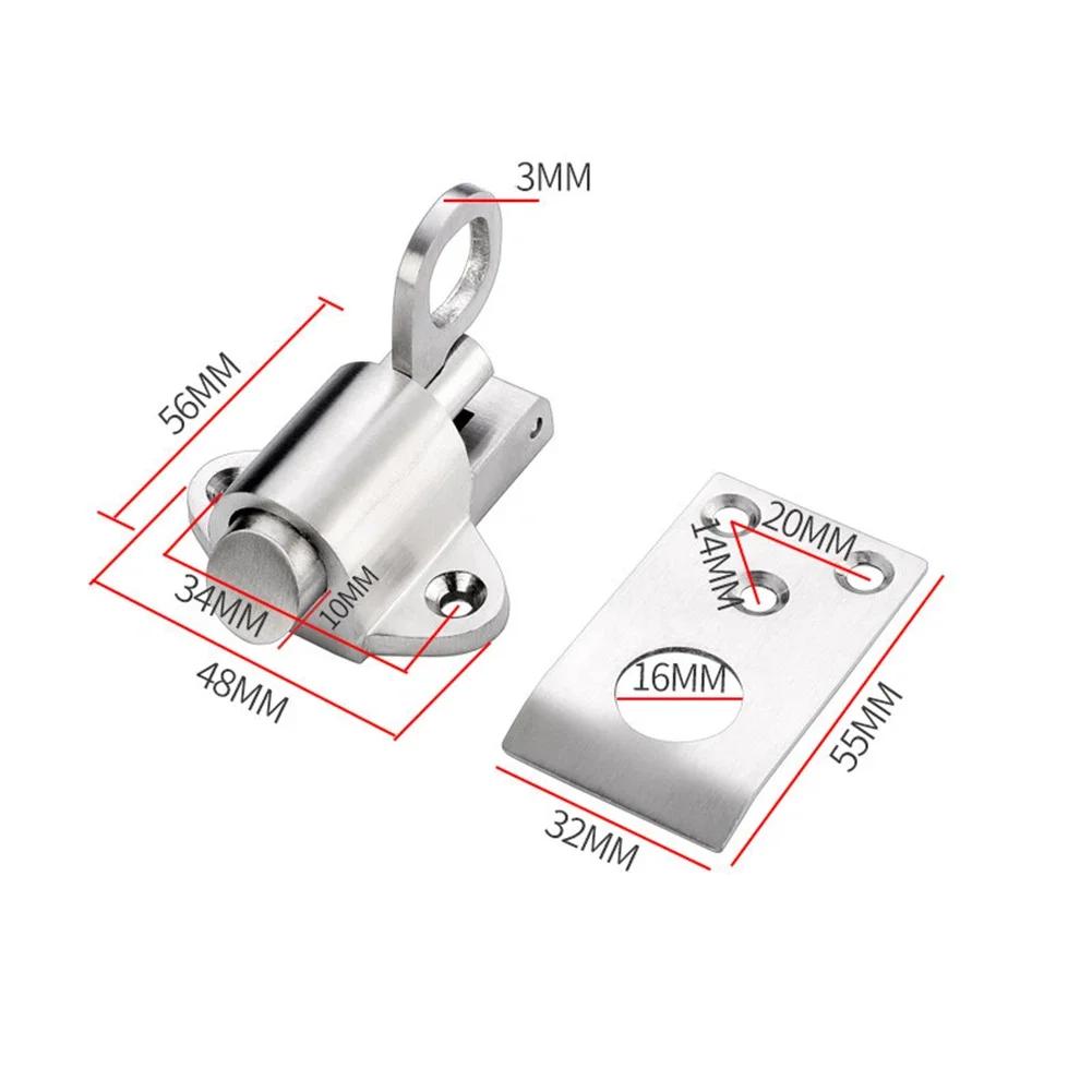 

Автоматическая пружинная защелка из нержавеющей стали, самозакрывающаяся раздвижная защелка для оконных ворот, защелка безопасности, фурнитура для дверного болта