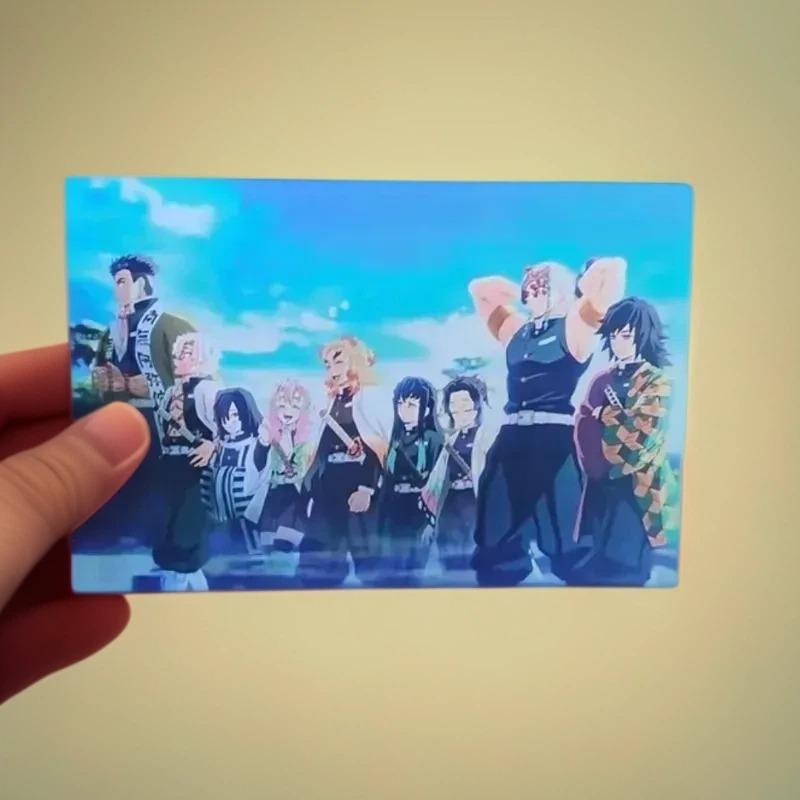 Kreative Karten Tanjirou Anime Actionfigur Cartoon Grating Card Niedliche Spielzeuge Kinder Geburtstagsgeschenk Anime Merchandise