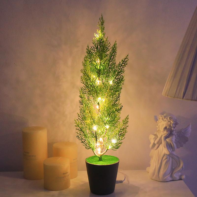 Artificial Plant With Led Lights Fake Plant Potted Tree Indoor Lighting For Living Room Hotel Villa Art Decor Bedroom Home Decor