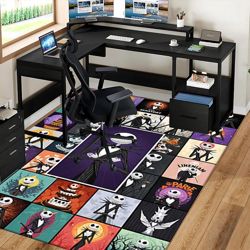 1pc Nightmare Before Christmas Collage Carpet for Playroom Bedroom Living Room Sofa Home Decor,Game Area Rug Non-slip Floor Mat. D7280130
