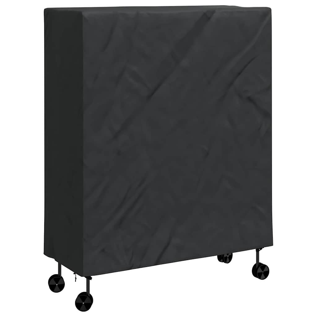 Table Tennis Table Cover Solid Black 165 X 70 X 185 Cm Fabric