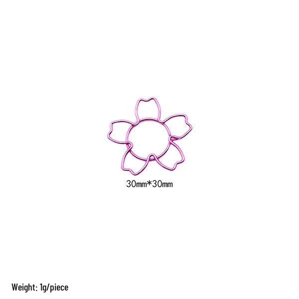 Electroplated Cartoon Insect & Plant Paper Clip Set for Organization