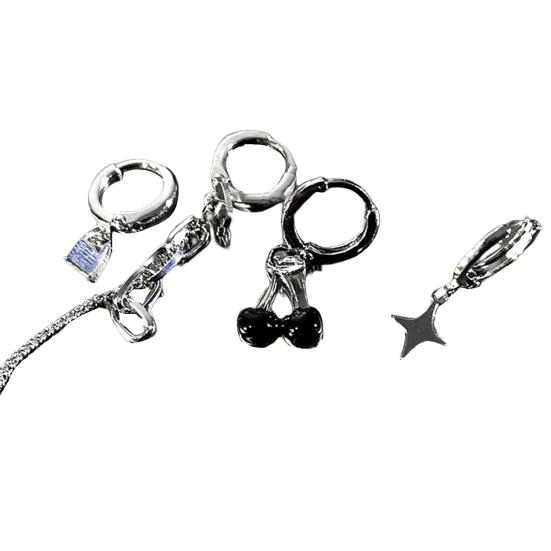 1 Set Damen Ohrringe Süß Cool Gothic Mehrere Stile Elegant Geschenk Legierung Liebesherzförmig Creolen Hänge Stecker Ohrringe Set für Verabredungen