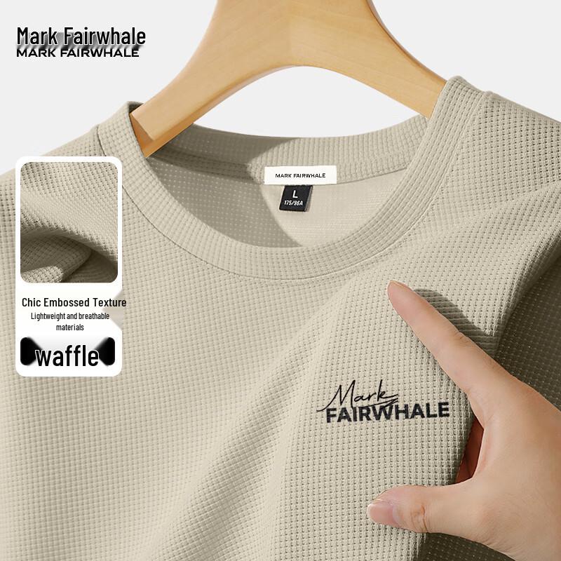 Mark Fairwhale Men's Heavyweight Waffle Knit Short Sleeve T-Shirt