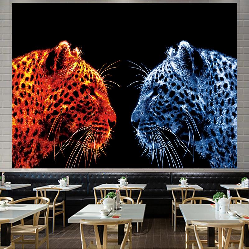 Nordic American Forest Tiger Large Tapestry Wall Hanging  Geometry Hippie Tapestry Home Room Decor Aesthetic Decoration