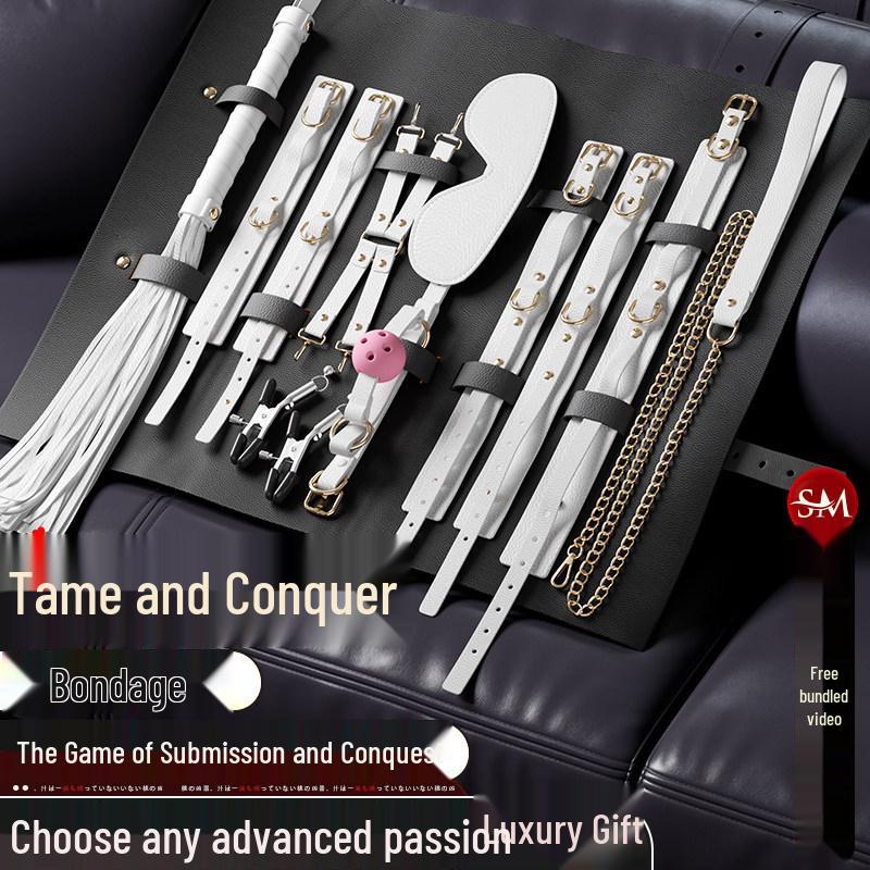 SM Erotic Restraint Set: Gag, Nipple Clamps & Binding Toys