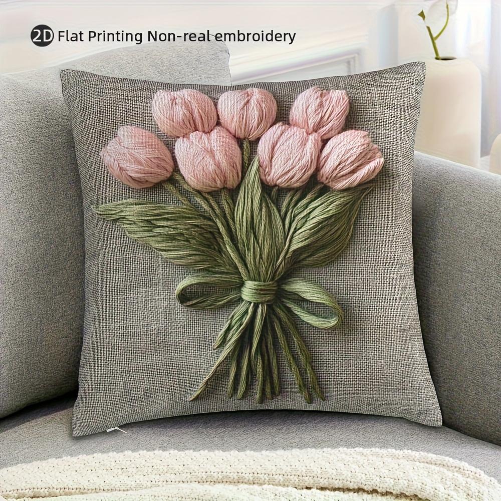 Scottish Flag Thistle Flower Throw Pillow Cover Vintage Dark Floral Art Decorative Cushion Case For Bedroom Couch Home Decor
