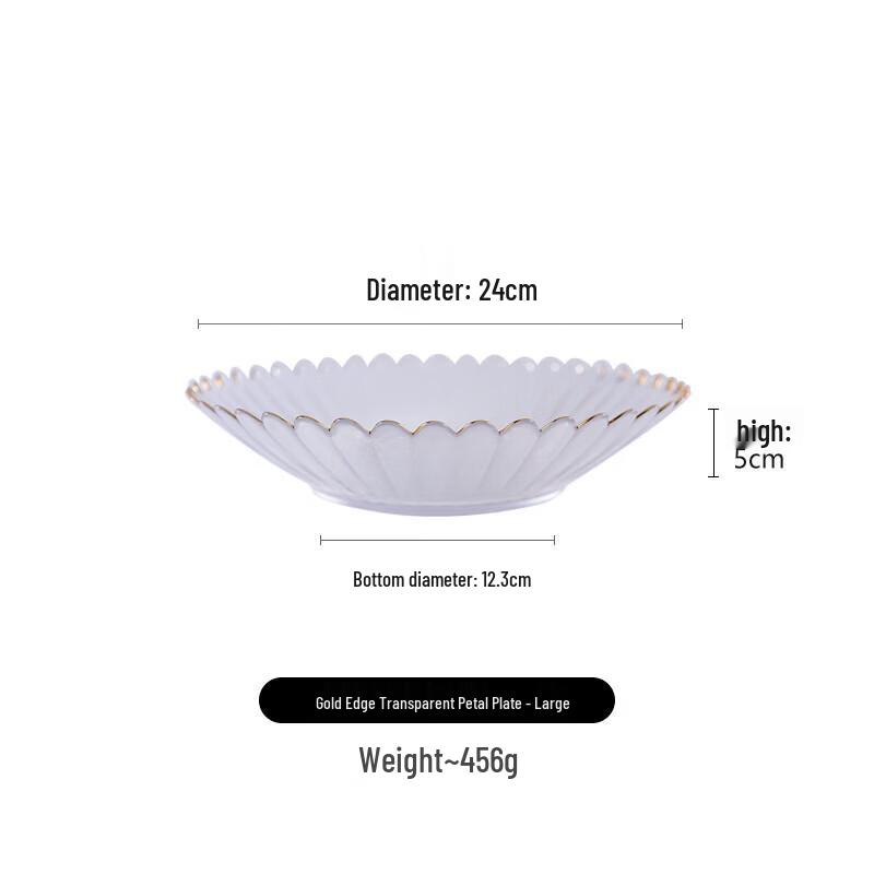 Diruien Gold-Rimmed Decorative Glassware