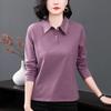 Elegant Embroidered Long-Sleeve Polo T-Shirt