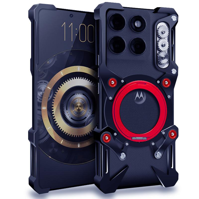 

Magnetic Aluminum Metal Frameless Bumper Stand Case For Motorola Edge 60s 60 Funsion 50 Pro X50 Ultra G86 Power G56 G85 S50 Neo Motorola Moto G85