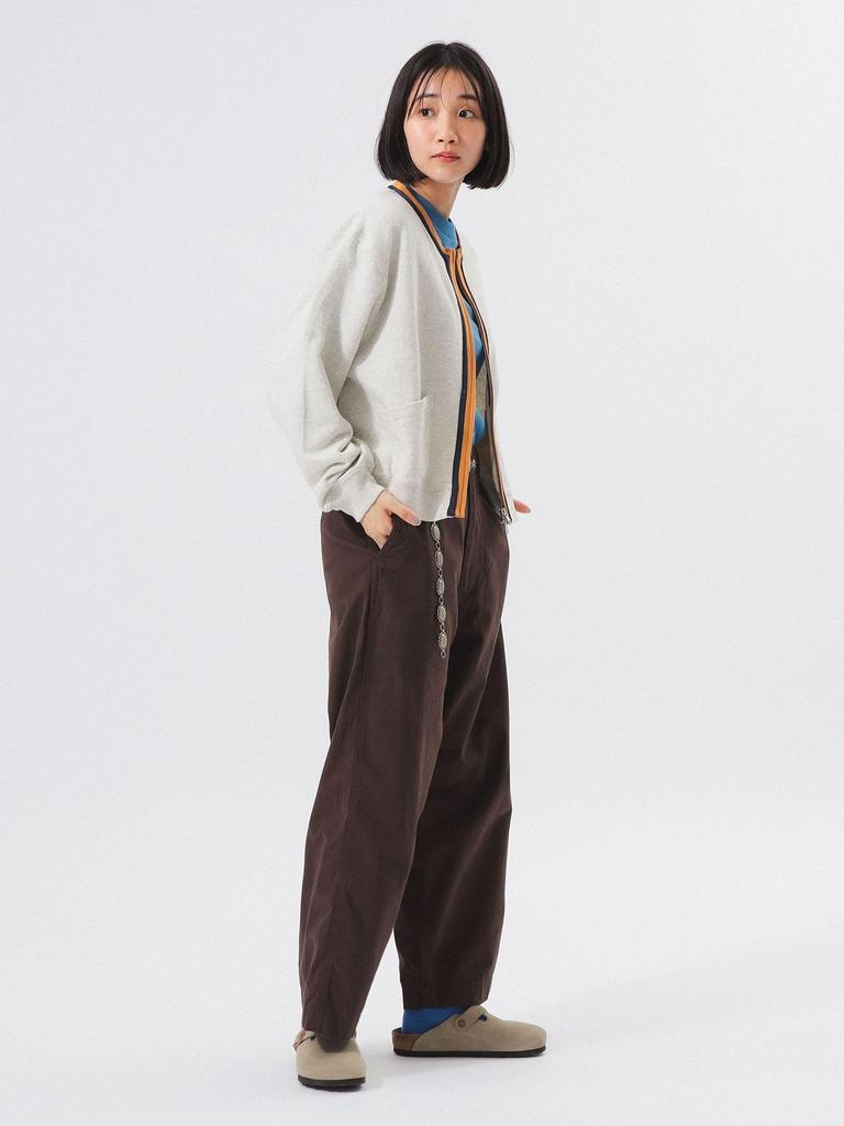 Beams Boy Women's Three-Tone Sweatshirt Cardigan In CHARCOAL.G, One Size